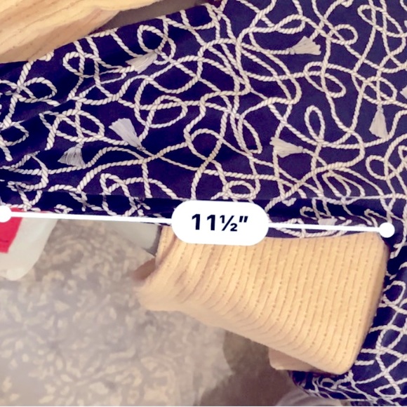 Michael Kors Womens Sz XL dark navy blue Nautical Blouse - Picture 3 of 13